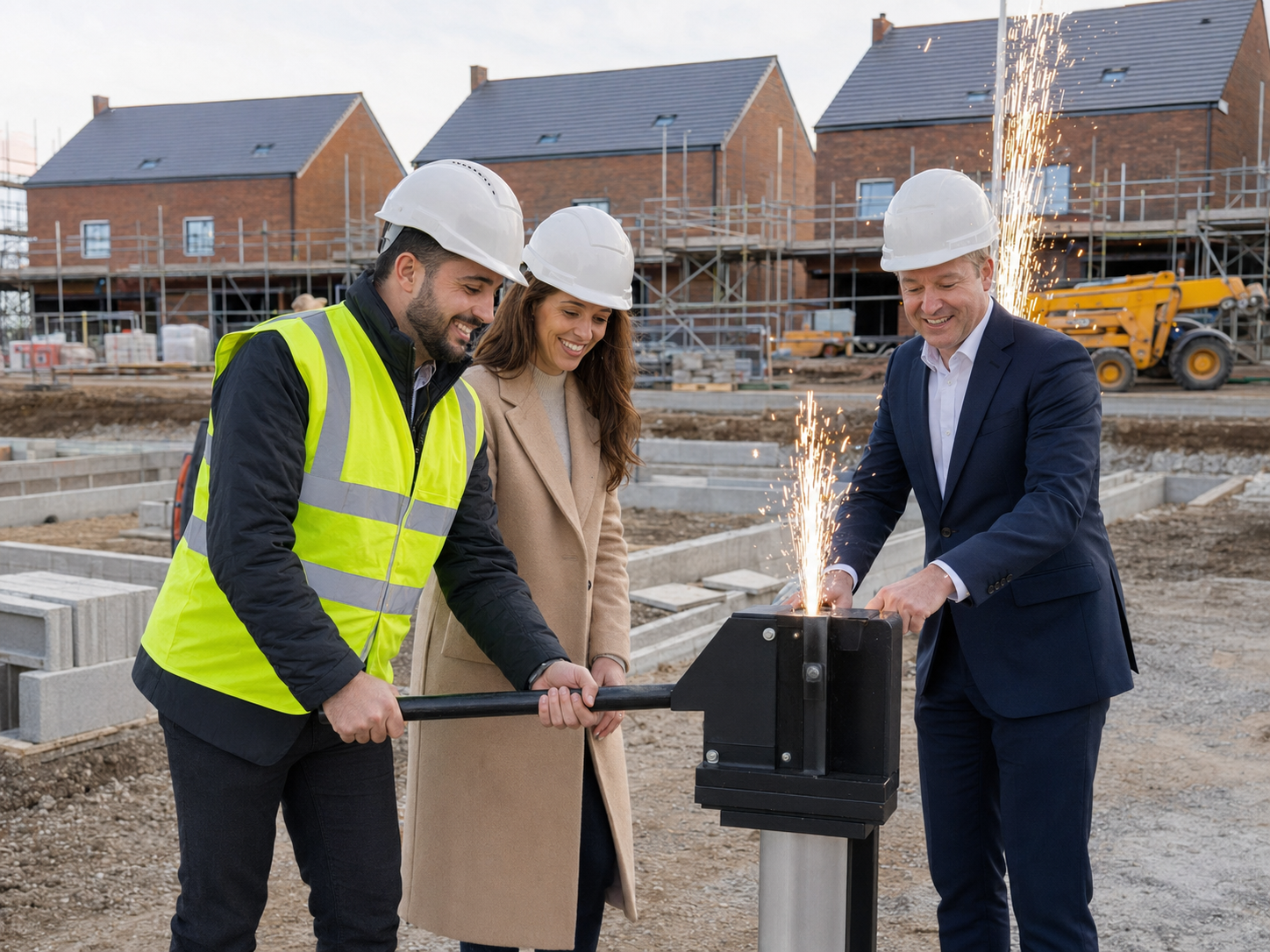 Officiële start bouw op een nieuwbouwlocatie