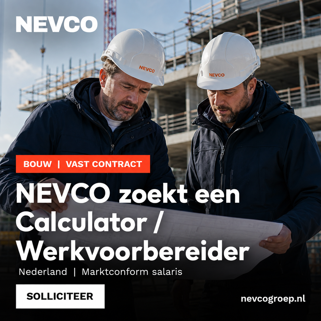 NEVCO-vacatureadvertentie voor een Calculator / Werkvoorbereider in Nederland
